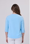 MEMPHIS RIB SPLICE TEE - sky blue